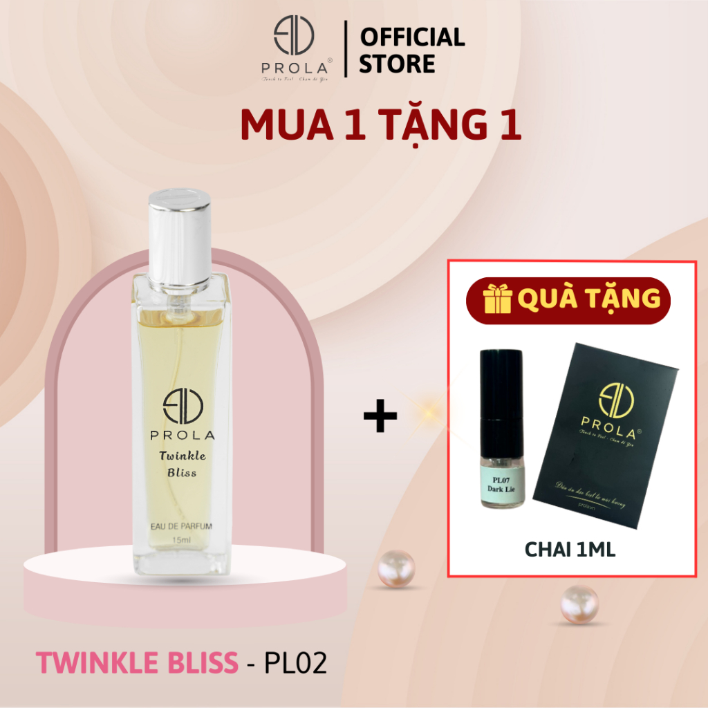 Nước hoa nữ PROLA Twinkle Bliss nữ tính, ngọt ngào, quyến rũ thích hợp đi hẹn hò PL02 - Dạng xịt 15ml