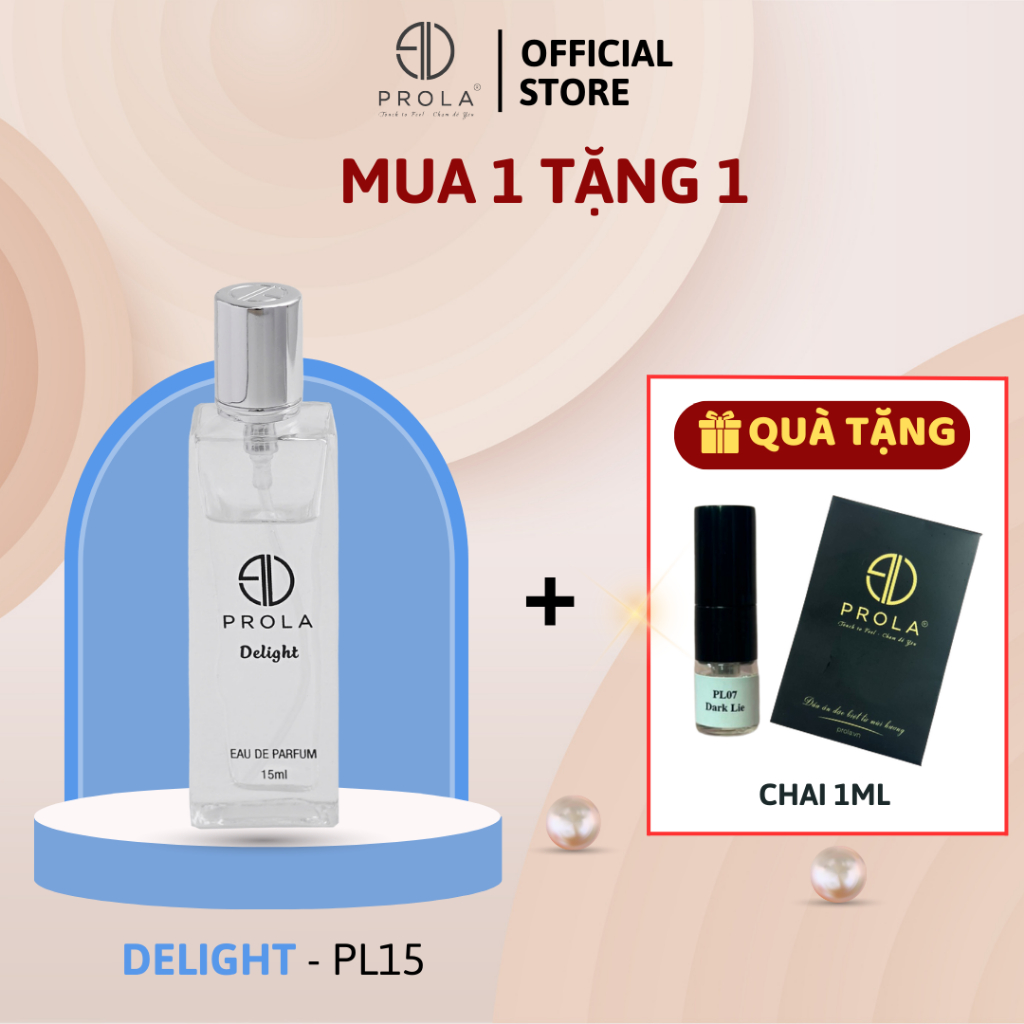 Nước Hoa Nam PROLA Delight Lưu Hương Lâu Phong Cách Nam Tính, Lịch Lãm Thích Hợp Đi Làm, Hen Hò PL15 - Dạng xịt 15ml