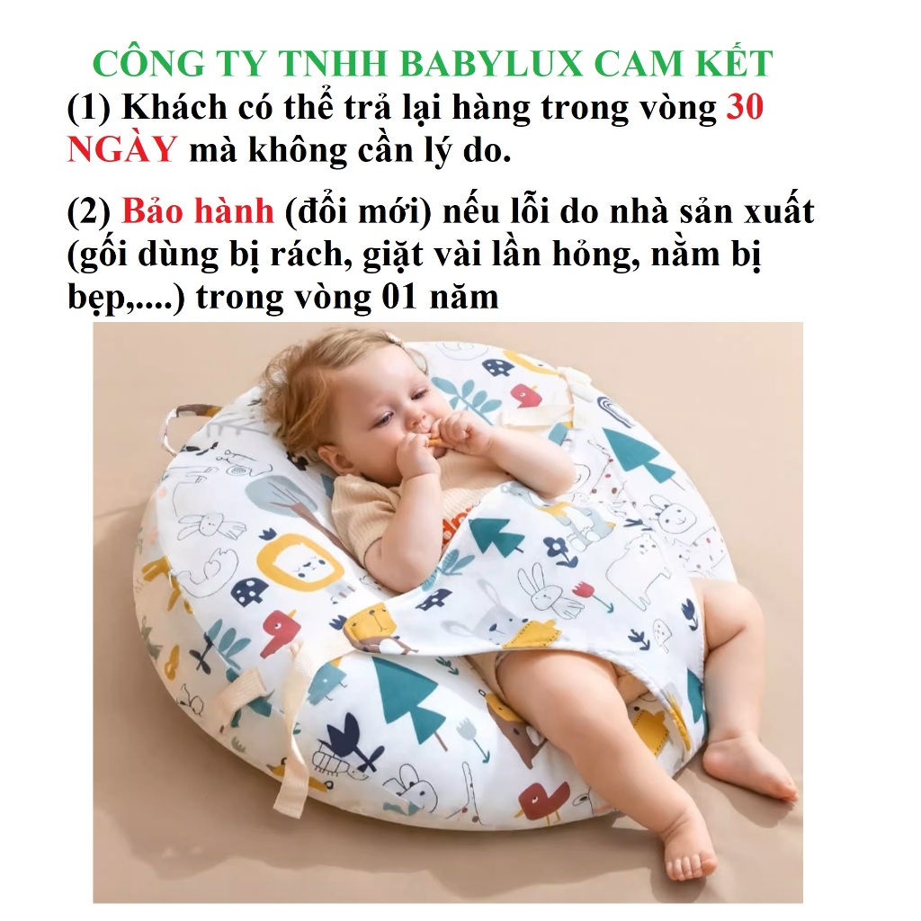 Gối chống trào ngược cho bé Babylux lounger Hàng công ty đẹp, bền, rẻ,