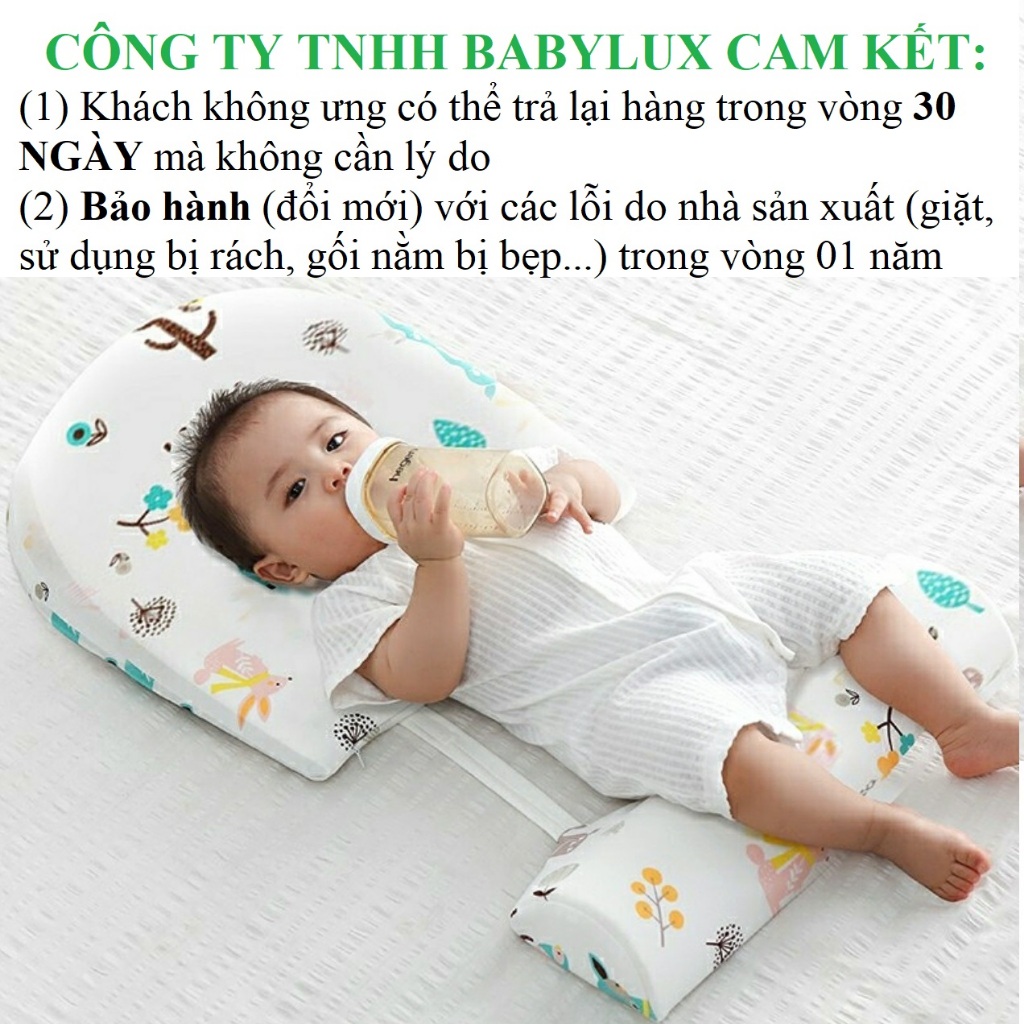 Gối cao su non chống trào ngược 15 độ babylux (Mã CS01)