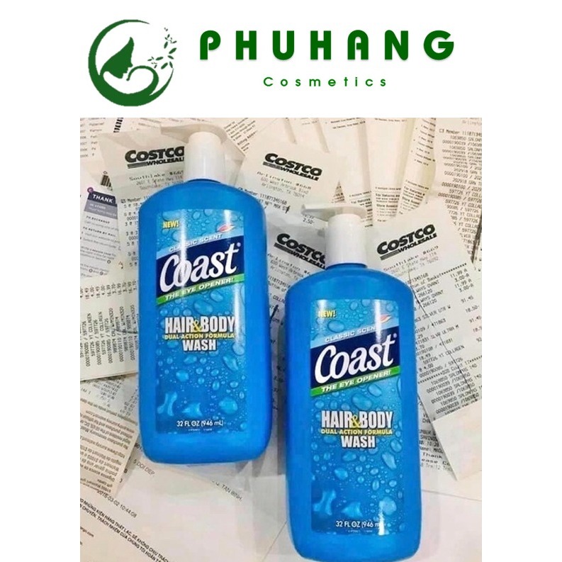 SỮA TẮM GỘI COAST MỸ CHAI LỚN 946ml Coast Vòi