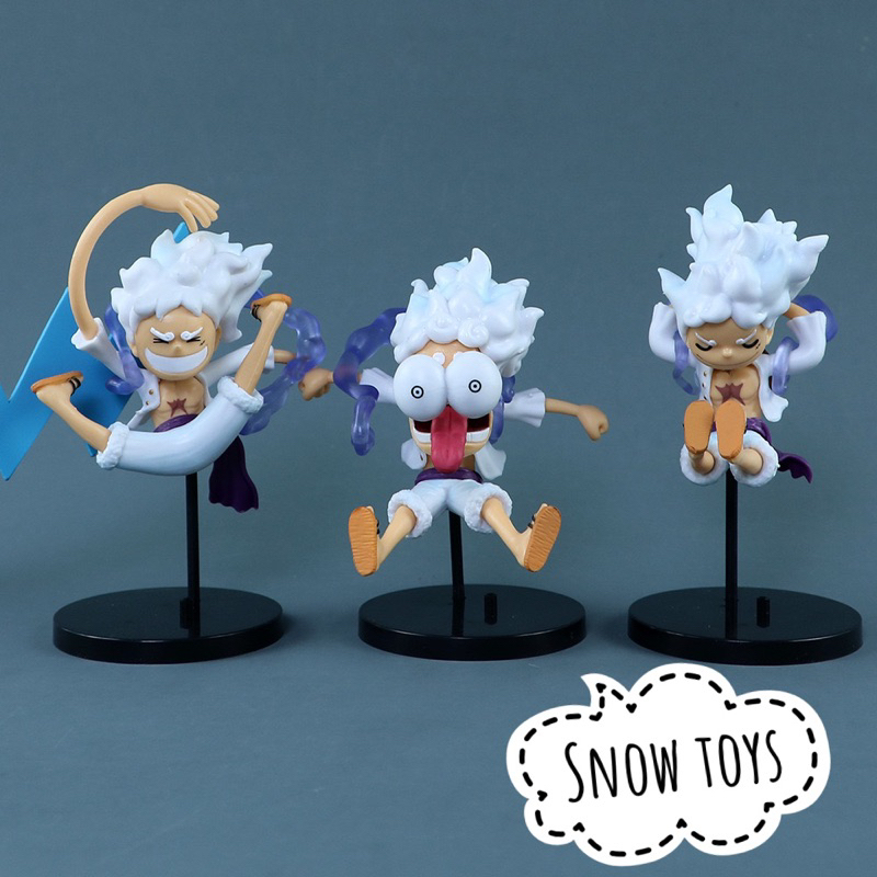 Mô hình One Piece - Luffy Gear 5 trạng thái thức tỉnh Thần mặt trời Nika - Monkey D Luffy Nika mũ rơm tóc bạc Gear 5