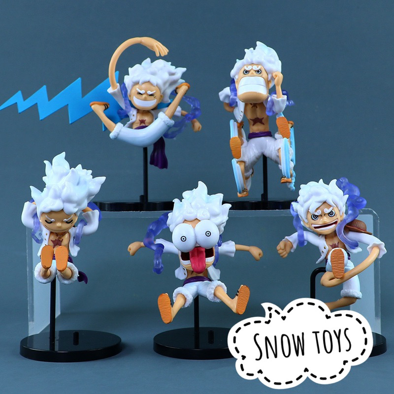 Mô hình One Piece - Luffy Gear 5 trạng thái thức tỉnh Thần mặt trời Nika - Monkey D Luffy Nika mũ rơm tóc bạc Gear 5