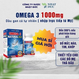 Tpbvsk omega 3 natural fish oil 1000mg, dầu cá tự nhiên giúp cải thiện trí nhớ, bổ mắt, đẹp da - nhật đức