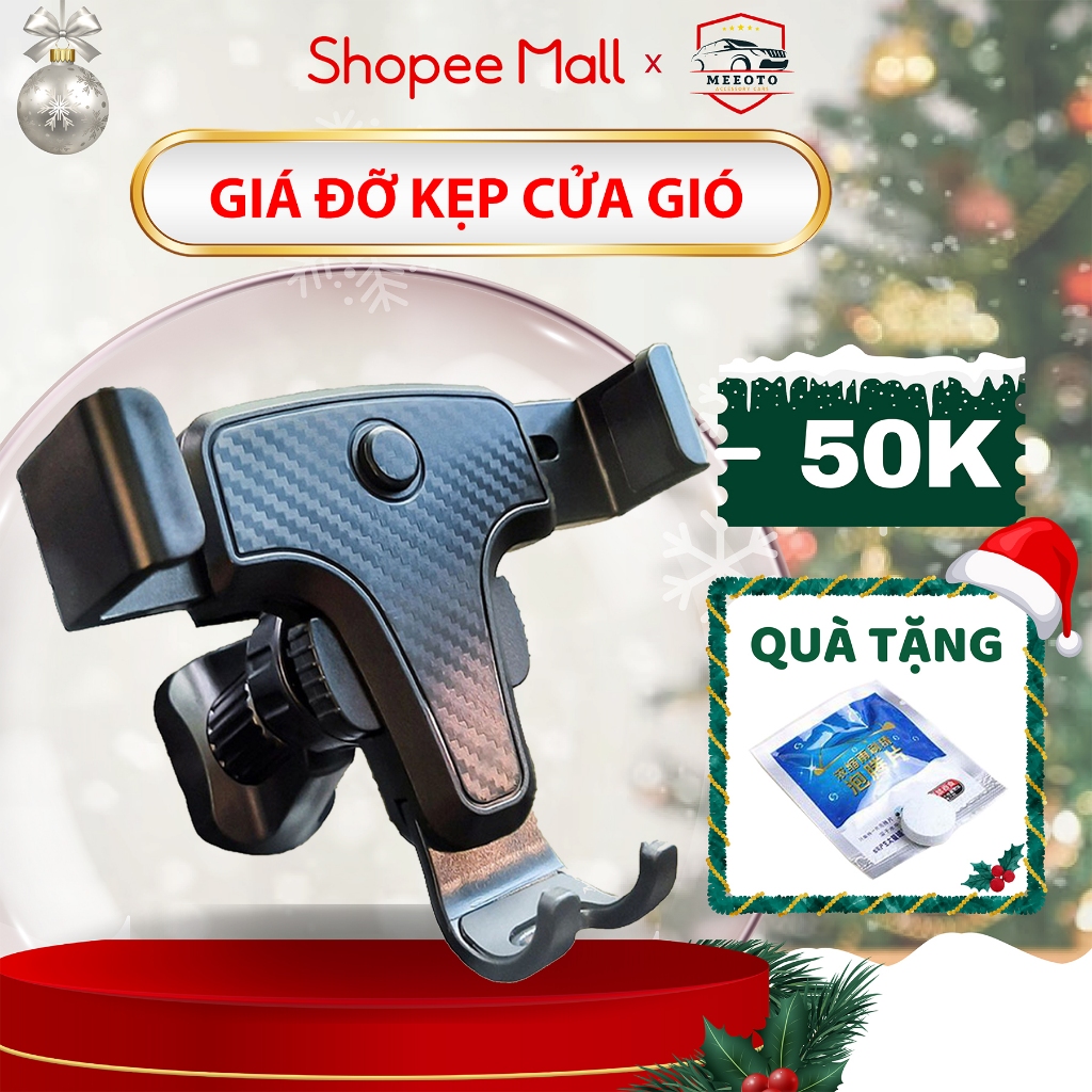 Giá đỡ điện thoại ô tô Meeoto kẹp gắn cửa gió điều hòa nhựa ABS xoay 360 độ chống rung nhỏ gọn tiện lợi cho xe.