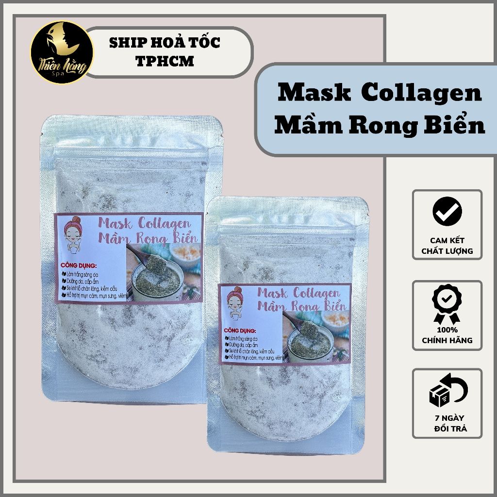 🔴 Mask Collagen Mầm Rong Biển - Mặt Nạ Dưỡng Trắng Da An Toàn Hiệu Quả Chuyên Dùng Trong Spa - TMV - thienhangspa