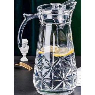 Bình đựng nước thủy tinh chịu nhiệt 1.7L họa tiết pha lê