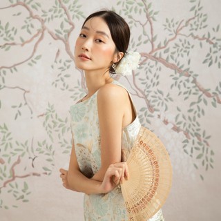 Đầm Gấm Sát Nách Tiểu Thư - EDINI - D1640