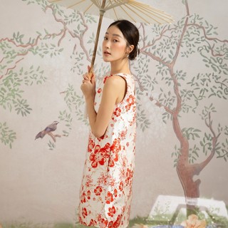 Đầm Gấm Sát Nách Tiểu Thư - EDINI - D1640