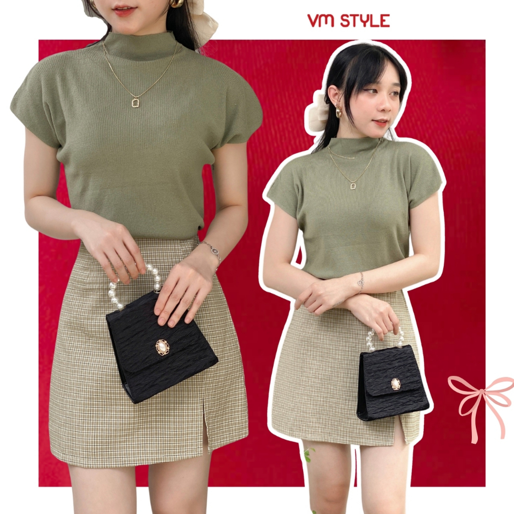 Áo len nữ VMSTYLE sát nách cổ lọ trơn nhiều màu thời trang thu đông 1923 - ALU00104