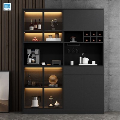 [Chỉ giao lắp tại TP.HCM] Tủ Rượu Trưng Bày Đa Năng Có Đèn LED Hiện Đại, Nhiều Ngăn Lưu Trữ Thương Hiệu SIB Decor TCK12