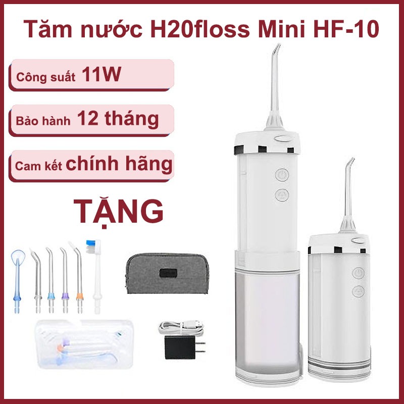 Tăm nước mini cầm tay H2ofloss HF-10mini 2023 (bản nâng cấp của HF-6 mini) Bảo hành 12 tháng
