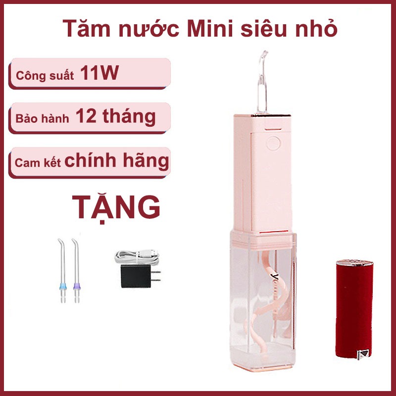 Tăm nước Mini nhỏ gọn bằng Thỏi Son bỏ túi tiện lợi, tăm nước du lịch thương hiệu Fedrio/Yameida bảo hành 12 tháng