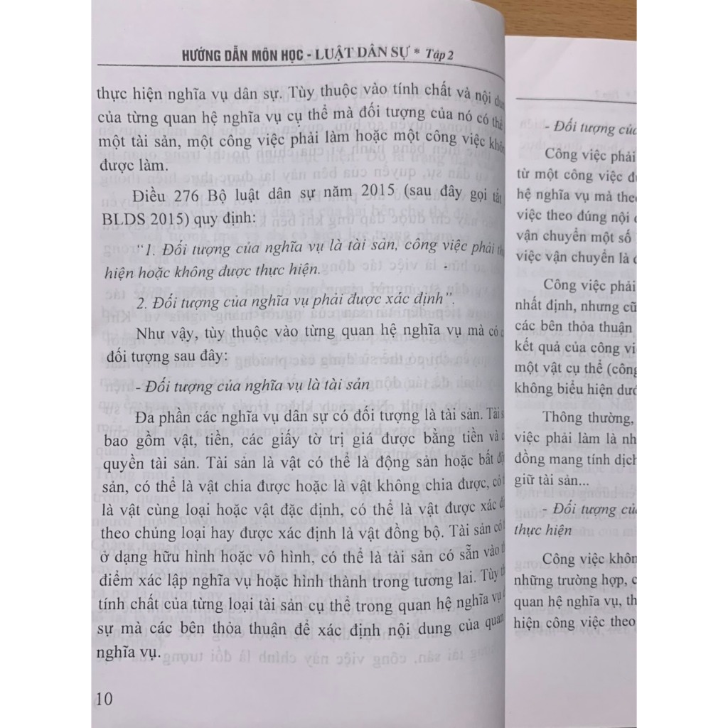 Sách - Hướng dẫn môn học luật dân sự tập 2