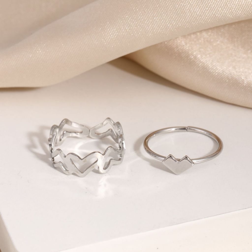 Set nhẫn đôi phong cách Hàn Quốc