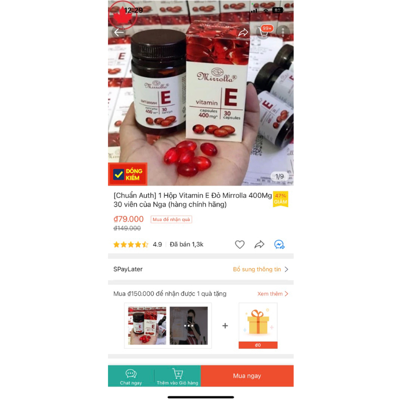 VITAMIN E ĐỎ  date xa