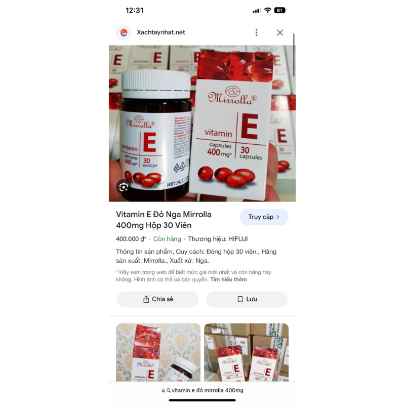 VITAMIN E ĐỎ  date xa