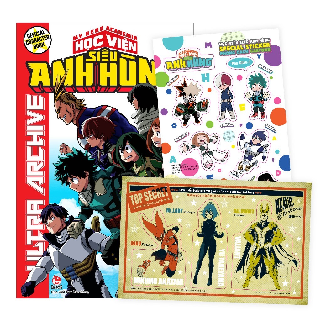 Truyện Tranh - Official Character Book Học Viện Siêu Anh Hùng: Ultra Archive - Tặng Kèm Bookmark + Sticker