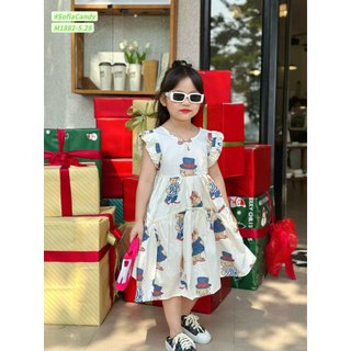 Đầm tay phồng bé gái siêu xinh
