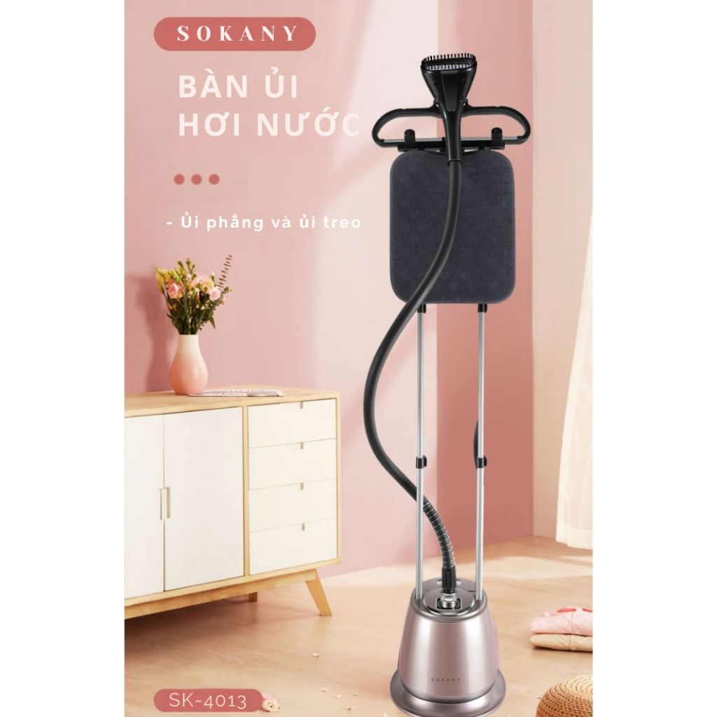 Bàn Là Cây Hơi Nước SOKANY SK 4013 Kèm Bàn Ủi Công Suất 2000W Dễ Dàng Sử Dụng, Phù Hợp Nhiều Loại Vải
