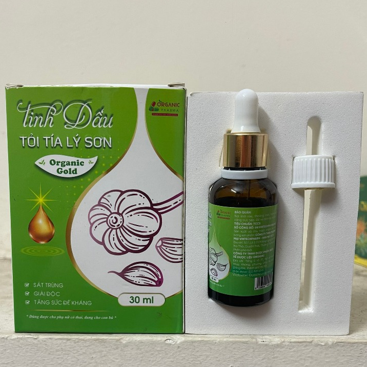 Tinh dầu tỏi tía Lý Sơn Organic Gold, tăng sức đề kháng, giải độc