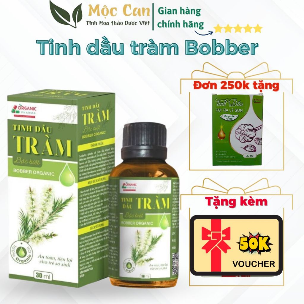 (Mua 5 tặng 1) Tinh dầu tràm nguyên chất Bobber 30ml hỗ trợ kích ứng mẩn ngứa, cảm lạnh cảm cúm, giữ nhiệt cho trẻ