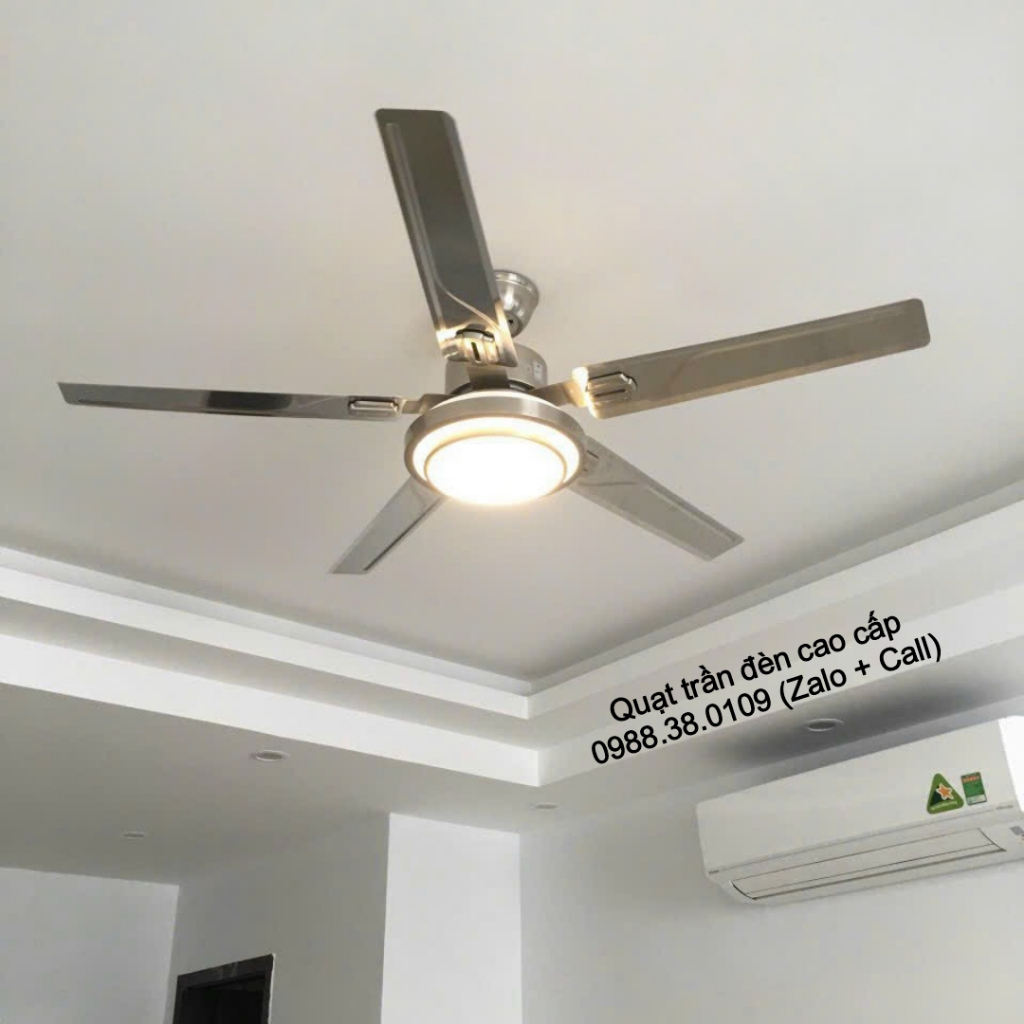 Quạt Trần Đèn, Quạt Trần 5 Cánh KP616 , 6 Cấp Độ Gió , Điều Khiển Từ Xa , Hẹn Giờ