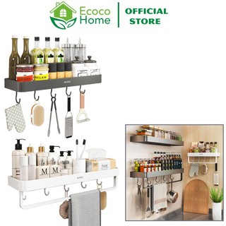 Kệ đề đồ nhà bếp, nhà tắm ecoco chất liệu nhôm cao cấp sơn tĩnh điện 40cm e2237