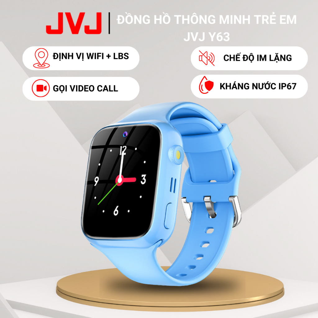 Đồng hồ Thông Minh Trẻ Em JVJ Y63, Call Video Lắp Sim Nghe Gọi 2 Chiều Định Vị Chính Xác Kháng Nước - Bảo Hành 12 Tháng