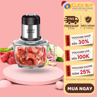 Máy xay thịt đa năng sokany sk-7025 cối thủy tinh 2.0l, công suất 800w, cối xay thịt cao cấp - bảo hành 12 tháng