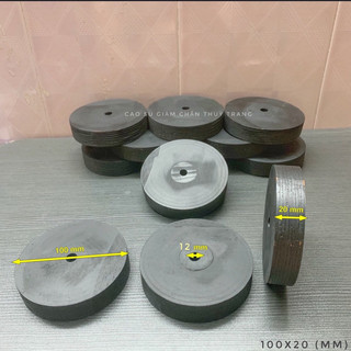 Cao su giảm chấn, chân đế cao su, cao su chống rung - 100x20 lỗ 12