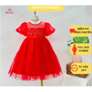 Đầm công chúa bé gái phong cách tiểu thư sang chảnh dễ thương ,váy thiết kế chuẩn size 12-40kg