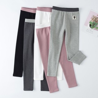 Quần leggings mèo trơn màu giữ nhiệt cho bé gái MD1524 - TOPZKIDS