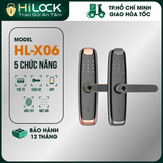Khóa cửa vân tay thông minh HL X6 mở khóa:   vân tay, thẻ từ, chìa cơ, mật khẩu, app wifi điện thoại