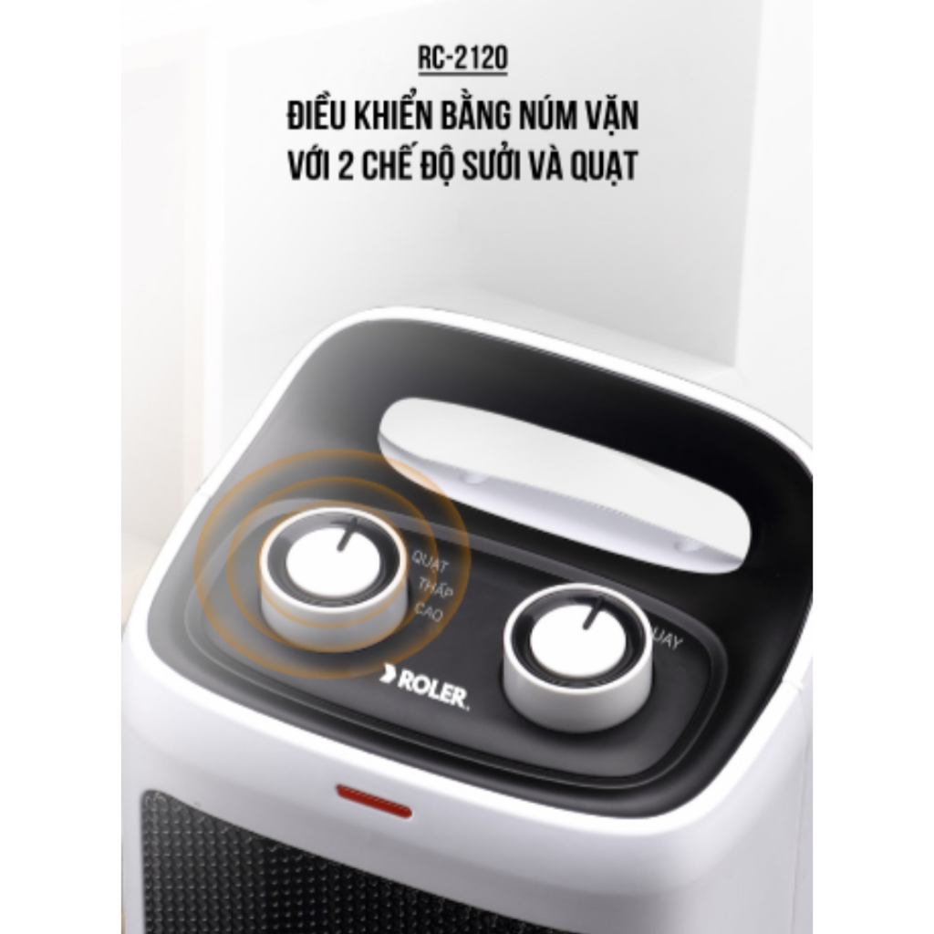 Máy Sưởi Mini KAW - Ceramic Công Suất 1500W, Tự Động Ngắt Điện, Làm Nóng Nhanh, An Toàn Sử Dụng