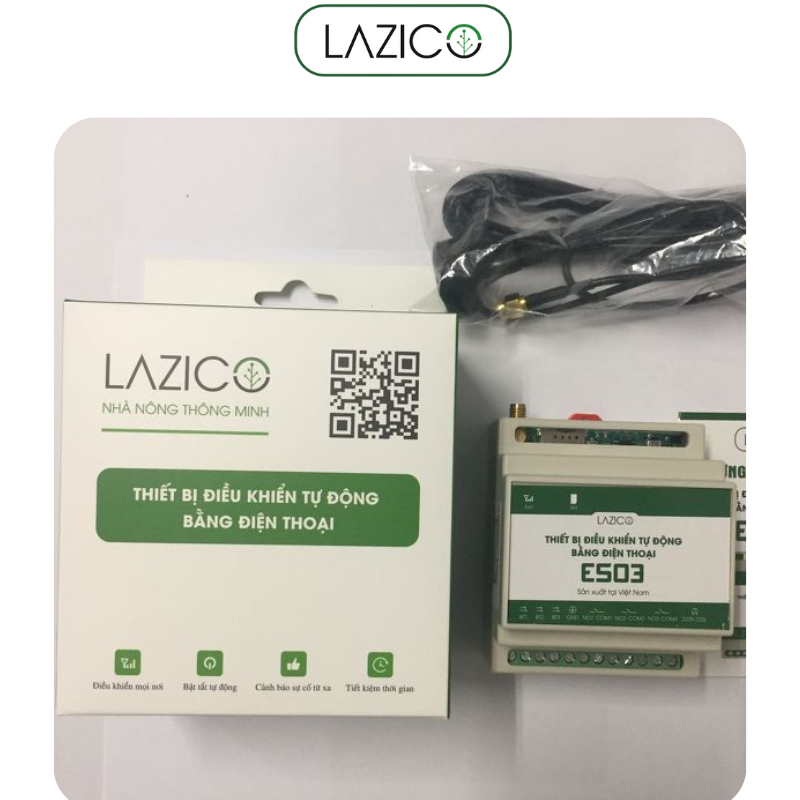 Thiết bị điều khiển từ xa 3 kênh độc lập 220V cho máy bơm motor quạt điện bằng điện thoại LAZICO ES03