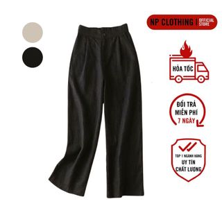 Quần Đũi 9 Tấc Q021, Mẫu Quần Dài Nữ Ống Suông 1 Nút Lưng Thun Cao Cấp Thanh Lịch | Thời Trang Trung Niên NP Clothing