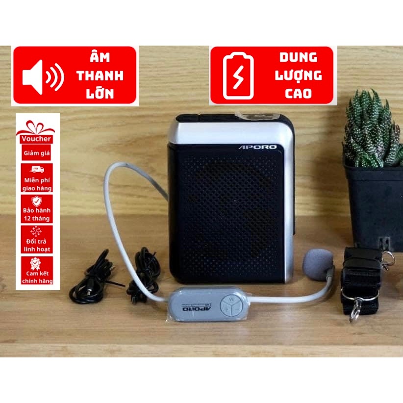 Máy trợ giảng APORO T18 2.4 Plus mới 2024 pin dùng cả tuần, loa trợ giảng không dây cho lớp 70 học s