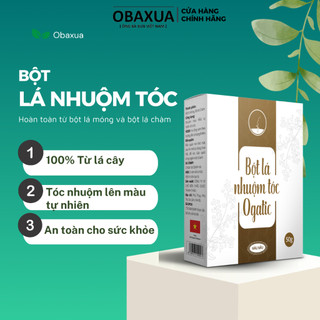 Bột Lá Nhuộm Tóc Ogatic - Màu Nâu Đỏ , Màu Nâu , Màu Đen - Chiết xuất 100% bột lá Móng- NHUỘM TÓC ĐƠN GIẢN-TẠI NHÀ
