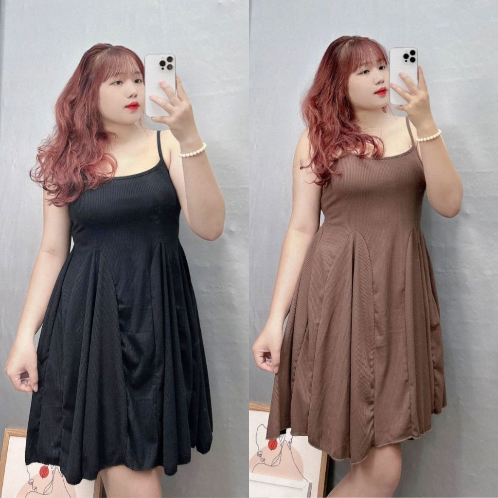 Đầm Ngủ Bigsize Cô Nhỏ Lên Phom Tôn Dáng Big Size Vải Gân Tăm Mặc Mát Thoải Mái G121