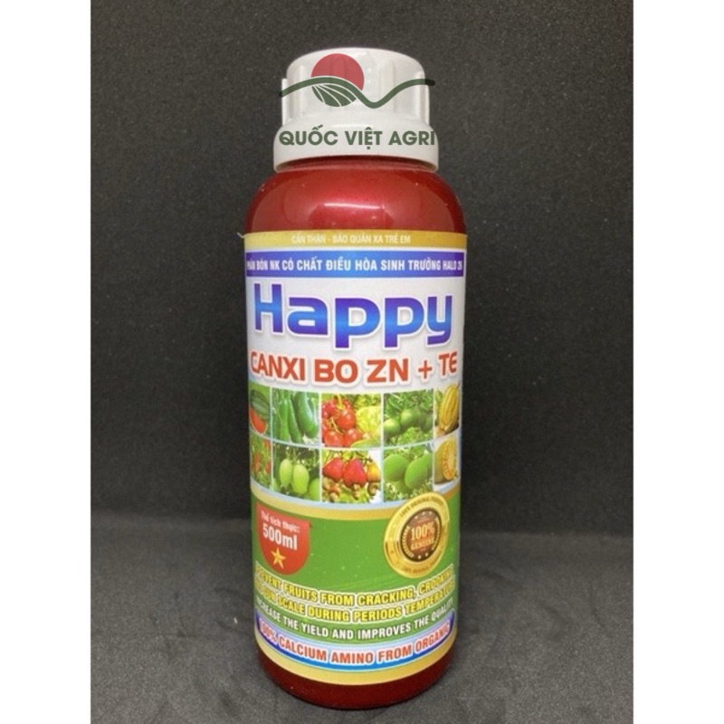 Phân Bón Lá - HAPPY CANXI BO ZN + TE - 500ml