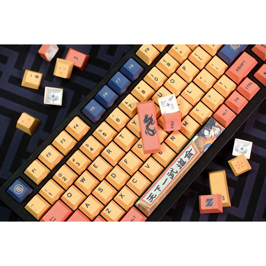 Keycap Cho Bàn Phím Cơ Dragon Ball 126 Phím Cherry Profile | EZPC
