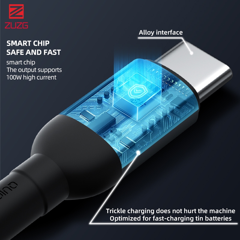 Cáp sạc siêu nhanh C to C 60W dành cho lP và các dòng android chính hãng ZUZG CT02