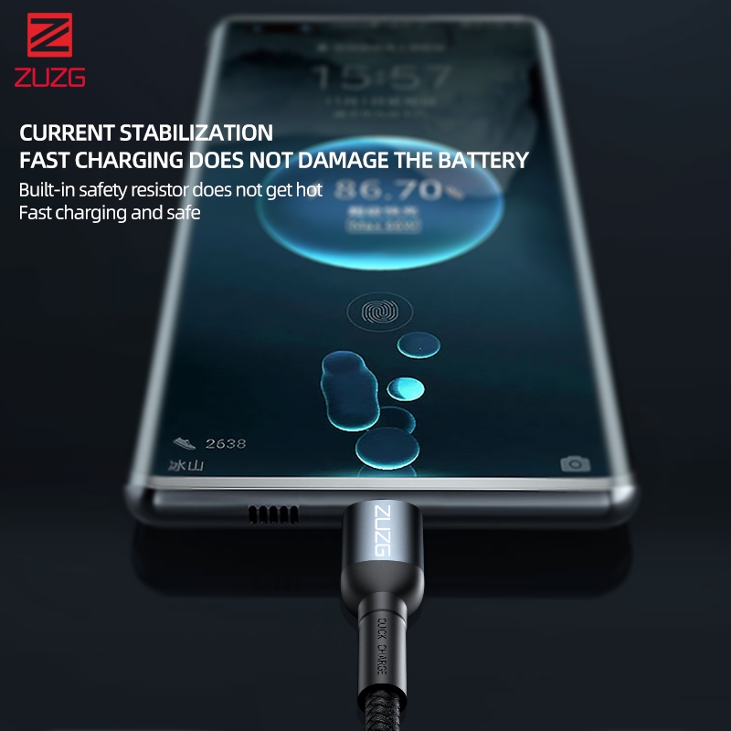 Cáp sạc siêu nhanh C to C 60W dành cho lP và các dòng android chính hãng ZUZG CT02