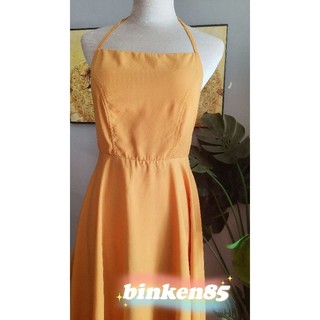 Đầm maxxi hở lưng tùng xéo