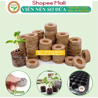 [Từ 1-1000 Mua càng nhiều giá càng giảm] Viên Nén Ươm Xơ Dừa Hữu Cơ Trồng Rau, Ươm Hạt, Dâu Tây, Thủy Canh - CANH NÔNG
