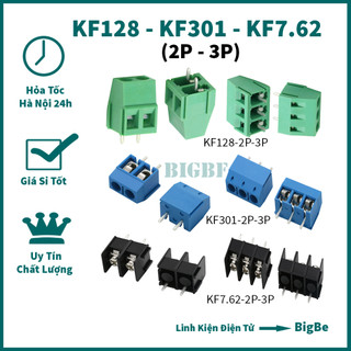 Cầu đấu terminal domino kf128-2p/3p kf301-2p/3p kf7.62-2p/3p đầu nối domino, khoảng cách chân 5.08mm