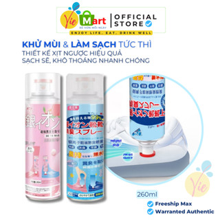 Bình xịt  Shoes 2H khử mùi hôi giày dép, chuyên làm thơm tất, vớ chân có chứa nano bạc 260ml