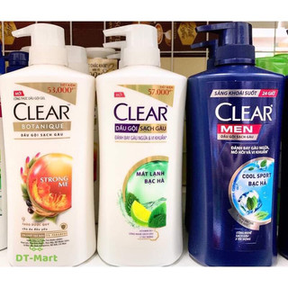 Dầu gội clear bạc hà/clear men/thảo dược 630g