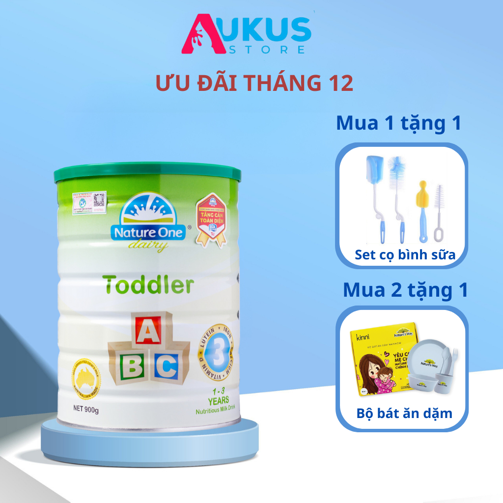 Sữa Công Thức Số 3 Cho Bé NATURE ONE DAIRY Step 3 Bổ Sung Omega 3 DHA Hỗ Trợ Phát Triển Trí Não Thể Chất Cho Bé 900g
